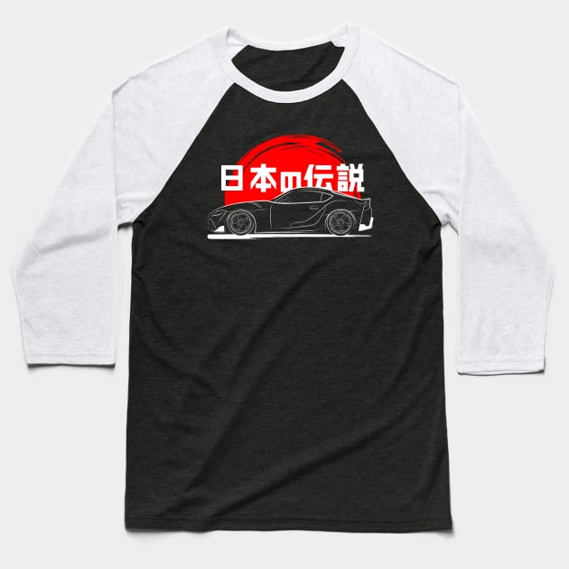 JDM Supra V Baseball T-Shirt by turboosted